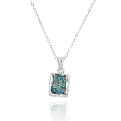Classic Square Roman Glass Pendant